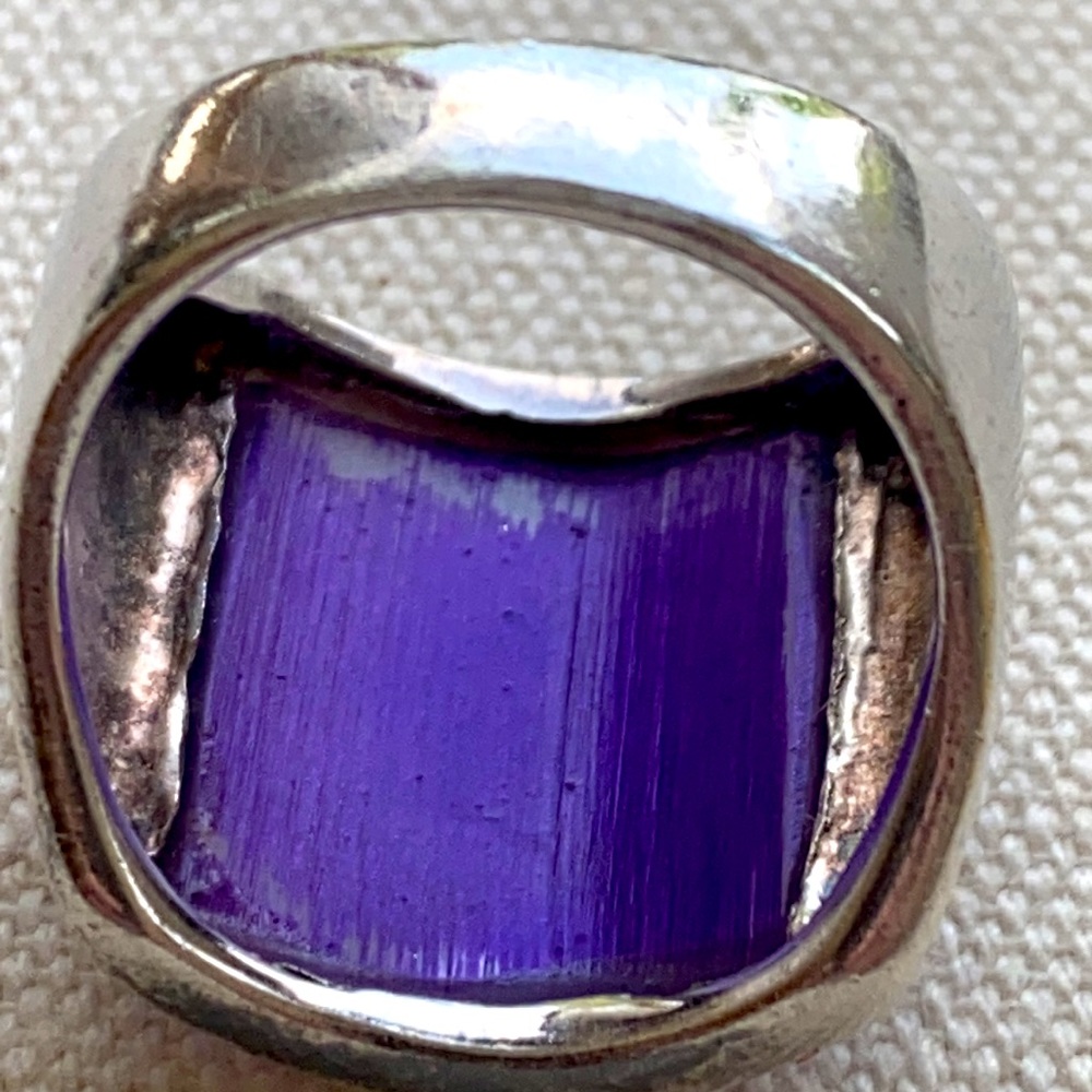 Solid 925 Sterling Silver Purple Mop Mother Of Pe… - image 4